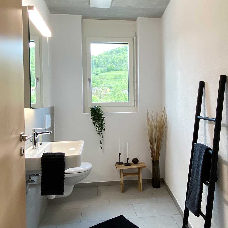 Home Staging Itingen, 4.5-Zimmer Wohnung WC, nachher by mooi leven